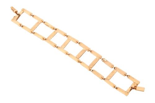 Lot A Modernist textured link bracelet, in the...