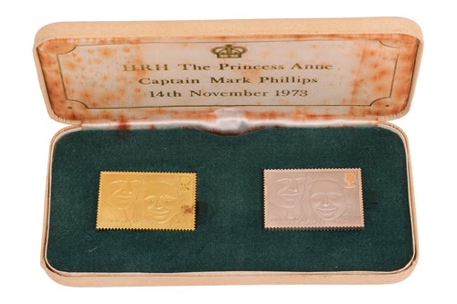 Lot 249 - 1973 The Royal Wedding Stamp Replicas,...