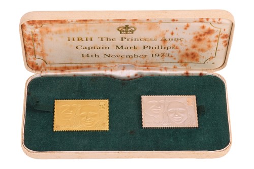 Lot 250 - 1973 The Royal Wedding Stamp Replicas,...