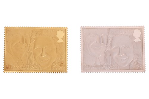 Lot 250 - 1973 The Royal Wedding Stamp Replicas,...