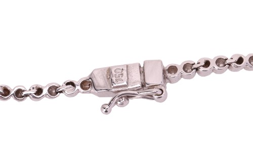 Lot A diamond-set fringe necklace, composed of...