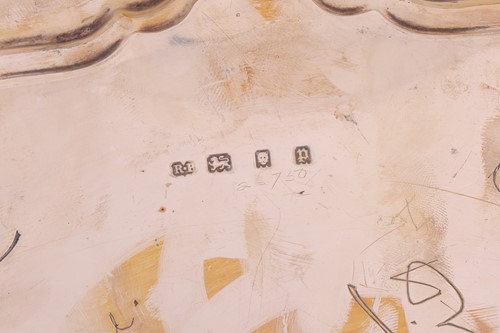 Lot 255 - A silver salver, of circular form with...