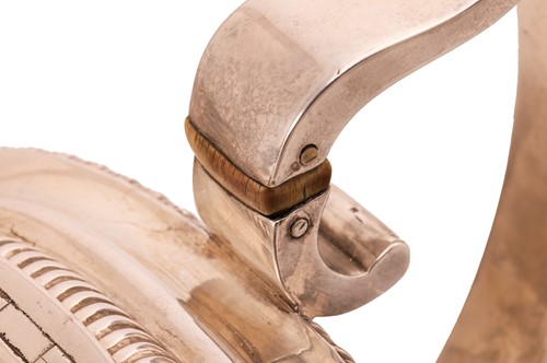 Lot 263 - A George III silver three-piece tea service,...