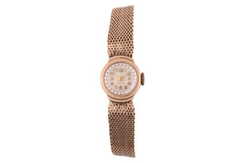 Lot 197 - A 9ct Dress Watch Year: Hallmarked 1965 Bezel:...