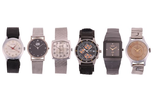 Lot 56 - A group lot of six watches, to include a Rado...