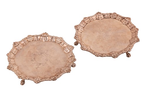 Lot 268 - A pair of George III silver salvers, by...