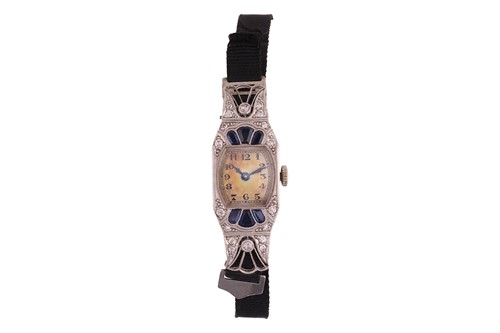 Lot 192 - A Gem-Set Cocktail Watch Serial: 9859 Year:...