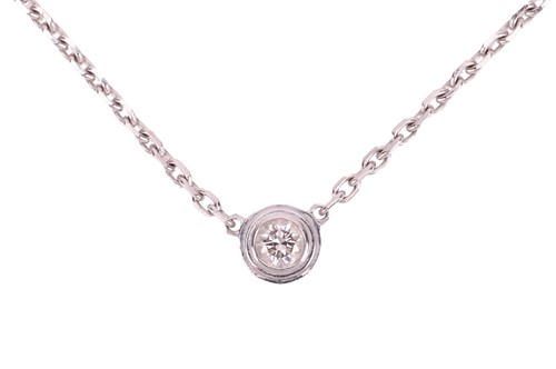 Lot 85 - Cartier - “D’Amour” diamond-set pendant and...