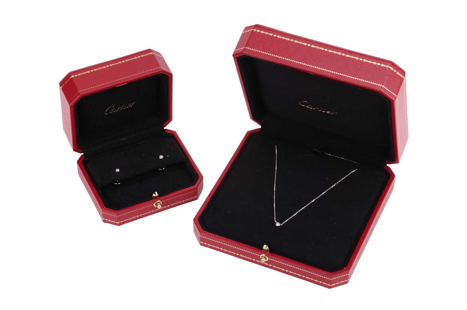 Lot 85 - Cartier - “D’Amour” diamond-set pendant and...