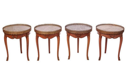 Lot Four French Louis XV-style occasional circular...