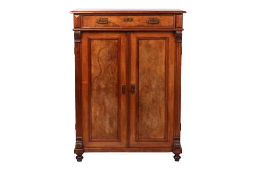 Lot 65 - A Continental fruitwood cupboard, late 19th /...