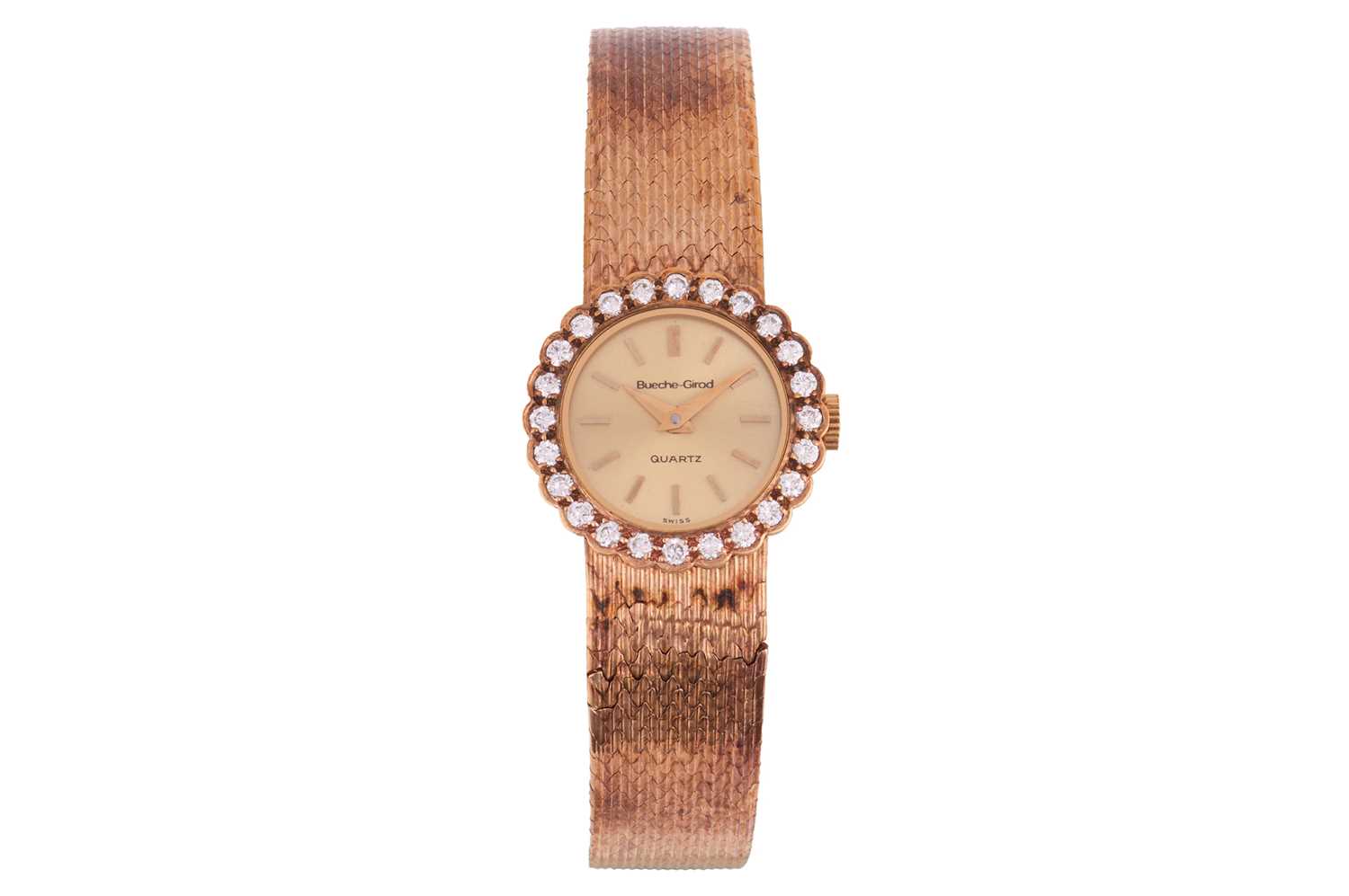 Lot 199 - Bueche-Girod - A 9ct Diamond-Set Dress Watch...