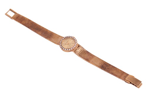 Lot 199 - Bueche-Girod - A 9ct Diamond-Set Dress Watch...