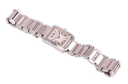 Lot 207 - Cartier - A Tank Francaise Wristwatch...