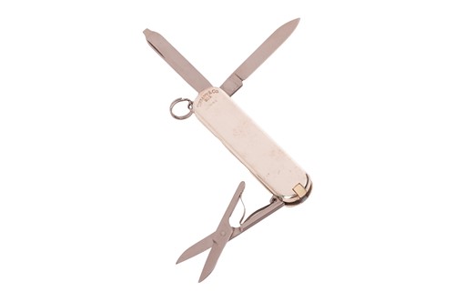 Lot 314 - Victorinox for Tiffany & Co. - a silver Swiss...