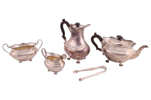 Lot 264 - A George V four-piece silver tea set,...