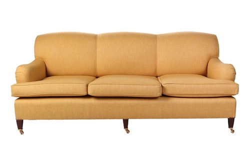 Lot 83 - A good pair of three-seater George Smith...