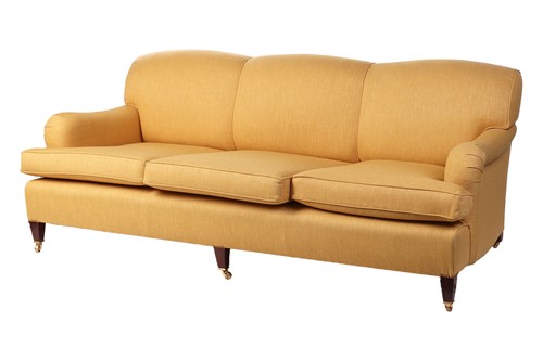 Lot 83 - A good pair of three-seater George Smith...