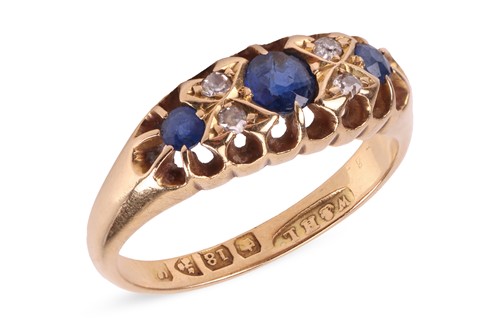 Lot An early 20th-century sapphire and diamond-set...