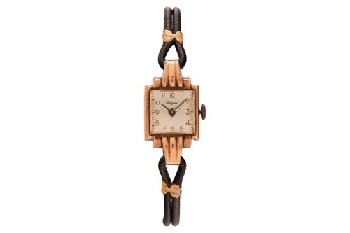 Lot 130 - Longeau – A 9ct Gold Dress Watch Year:...