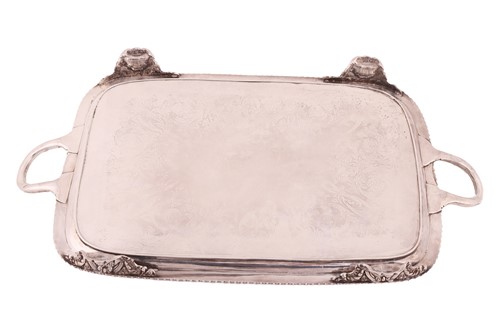 Lot 290 - A William IV silver tray, London 1834, maker’s...