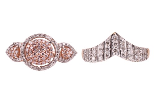 Lot 37 - Two diamond-set rings, comprising a...