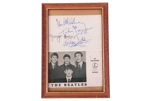Lot 132 - The Beatles: signatures of Paul McCartney,...