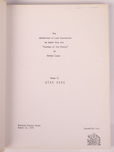 Lot 136 - Star Wars: a pre-production 'revised...