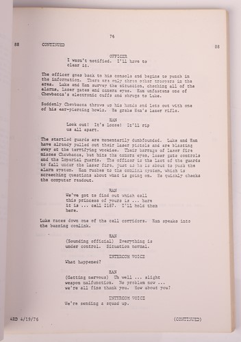 Lot 136 - Star Wars: a pre-production 'revised...
