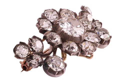 Lot A Victorian old-cut diamond cluster brooch, in...