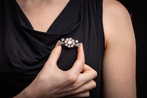 Lot A Victorian old-cut diamond cluster brooch, in...