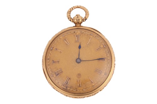 Lot An 18ct Gold Open Face Pocket Watch Year:...