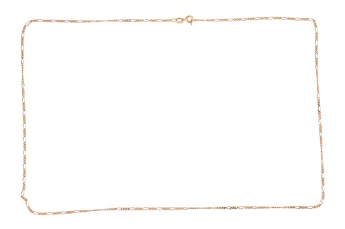 Lot 107 - An 18ct gold chain, the 18ct yellow gold...