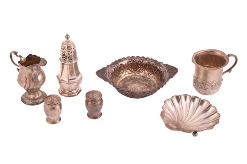 Lot 332 - An agglomeration of silver items; to include a...