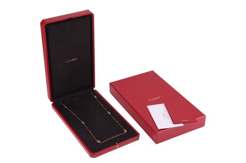 Lot A diamond-set Double C de Cartier long...