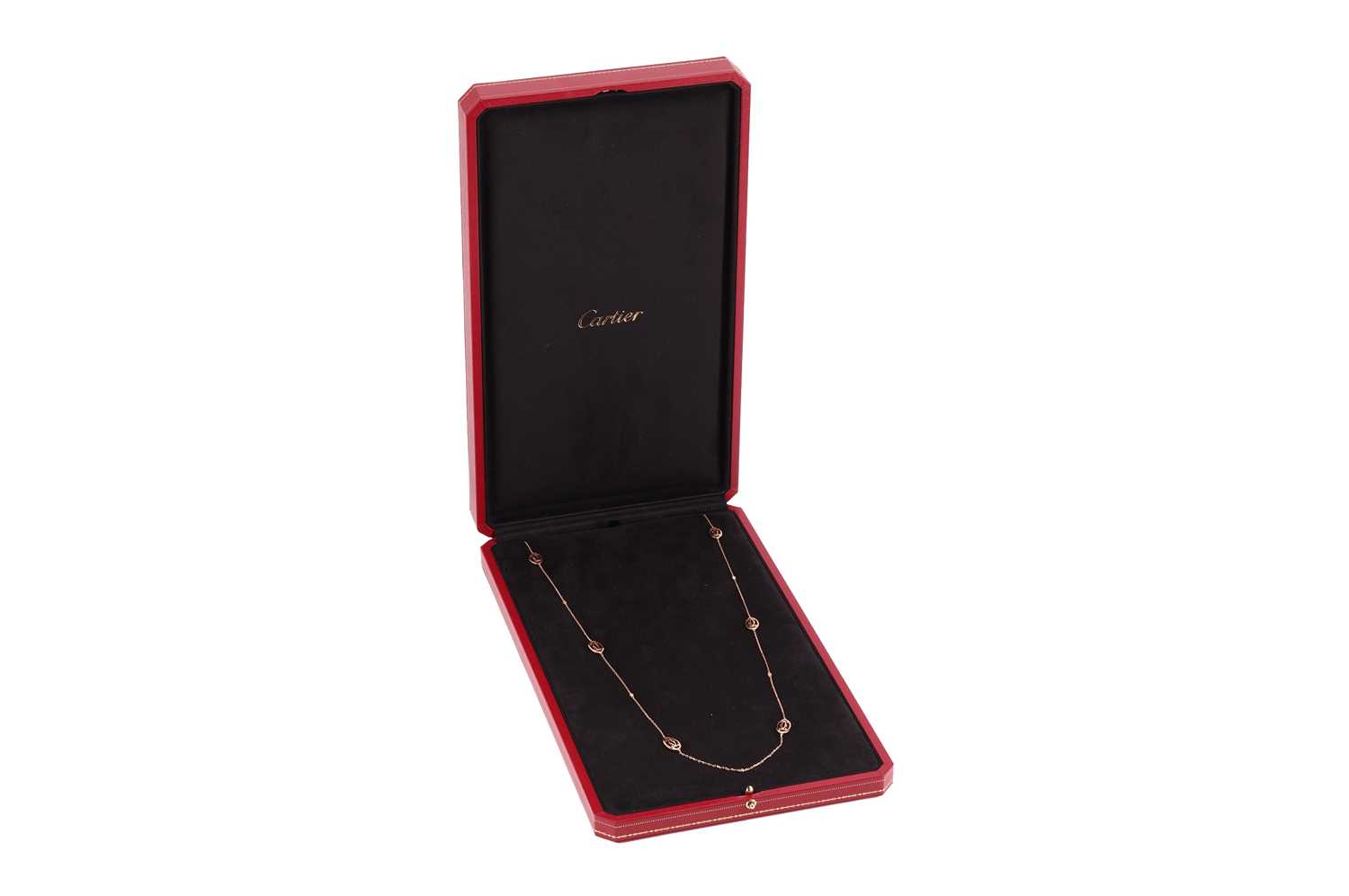 Lot A diamond-set Double C de Cartier long...