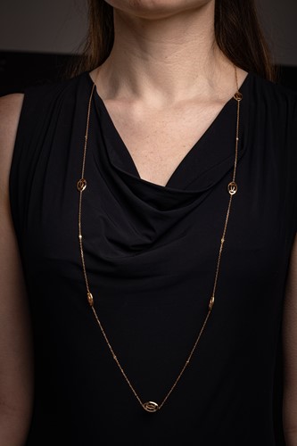 Lot A diamond-set Double C de Cartier long...