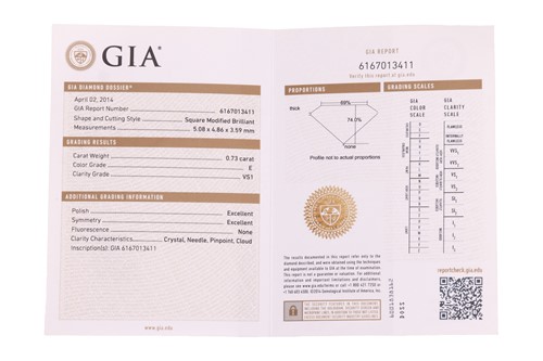 Lot A diamond single-stone ring and diamond...