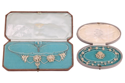 Lot 11 - A group of 19th century seed pearl jewellery,...