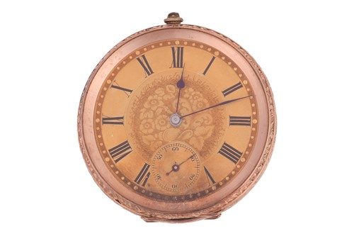Lot 299 - A ‘9 carat’ Open Face Pocket Watch Serial:...
