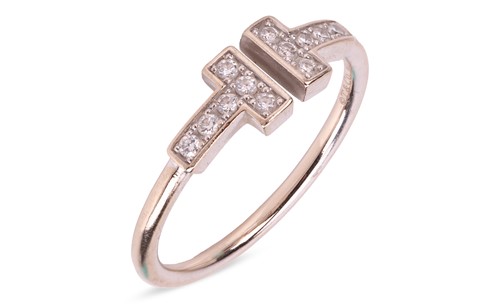 Lot 242 - Tiffany & Co. - A T Wire diamond-set ring, the...