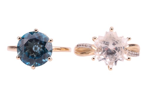 Lot 93 - Two gem-set rings in 9ct gold; to include a...