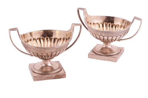 Lot 341 - A pair of George III silver salts, London 1795...