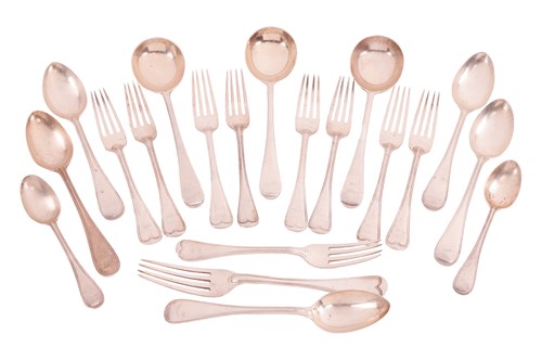 Lot 336 - A Victorian Old English and thread pattern...