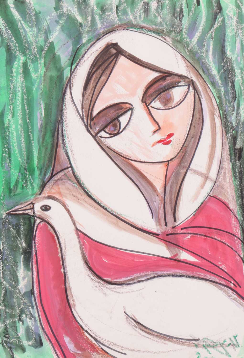 Lot 74 - Maurice Haddad (Iraqi 1937-2016) Girl with...