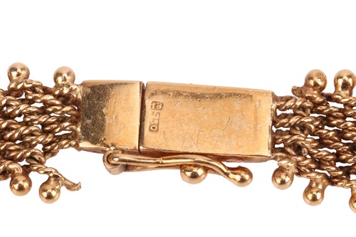 Lot An 18ct gold collar necklace, composed of...