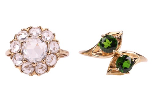 Lot 4 - Two gem-set rings in 9ct gold; to include an...