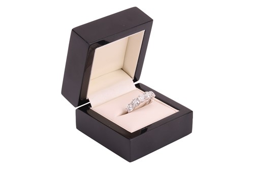 Lot 152 - A five-stone diamond ring, with an estimated...