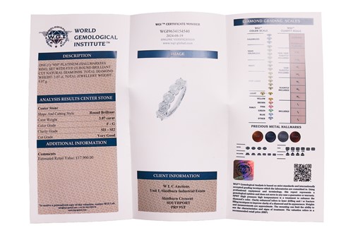 Lot 152 - A five-stone diamond ring, with an estimated...