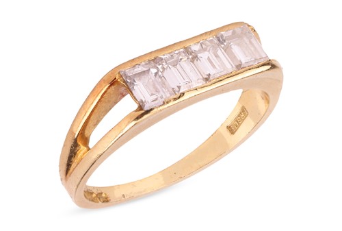 Lot 174 - A diamond-set ring, comprising four...